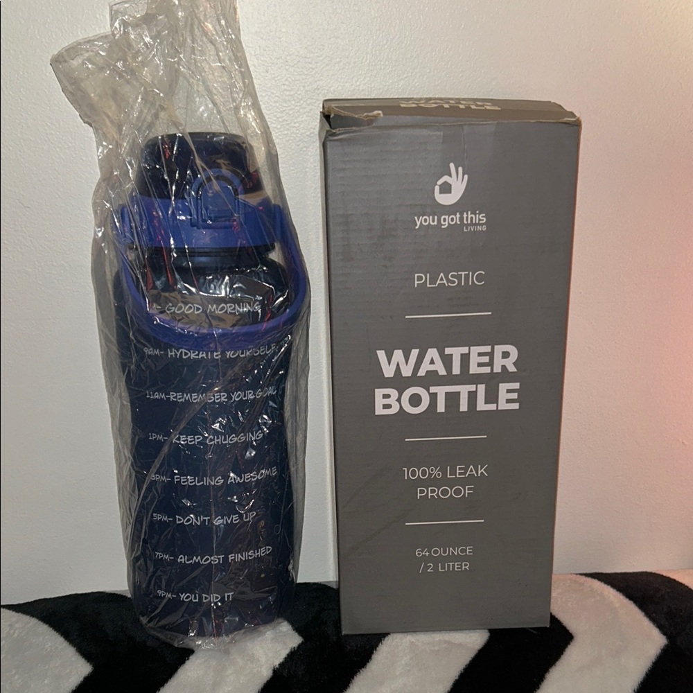 You Got This Living Blue Water Bottle - 64 oz (2 liter), NEW!